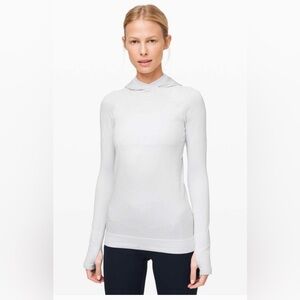 lululemon Restless patchwork white long sleeve hoodie